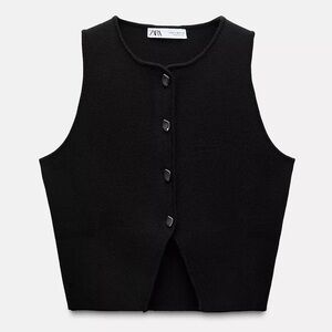 Zara Buttoned Knit Vest Top